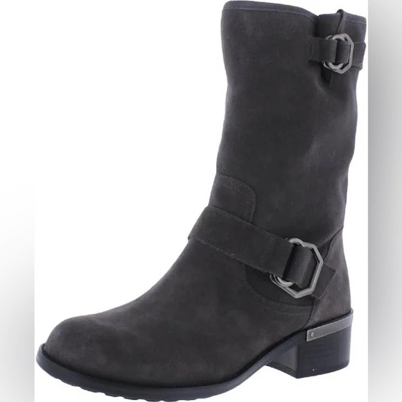 Vince Camuto Grey Suede Mid-Calf Boots - Picture 1 of 10